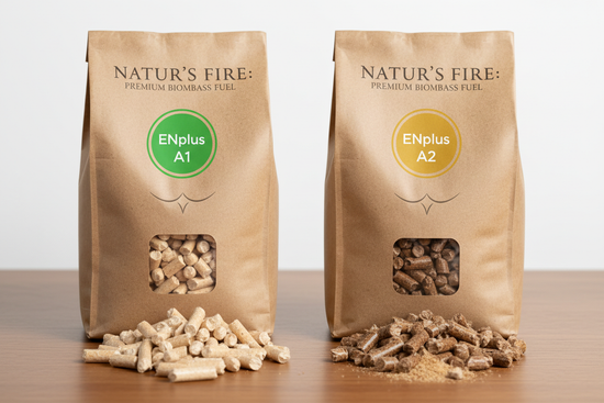 ENplus A1 vs A2: o que significa para os seus pellets?