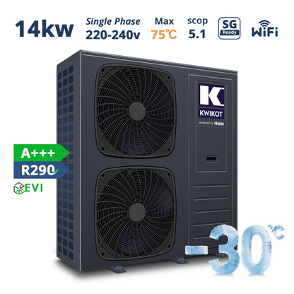 Kwikot Monoblock Heat Pump 14kW | R290 | EVI Boost | Auto Defrost | 2025 New